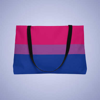 Bisexual Pride Month Weekender Large Beach Bag Tote