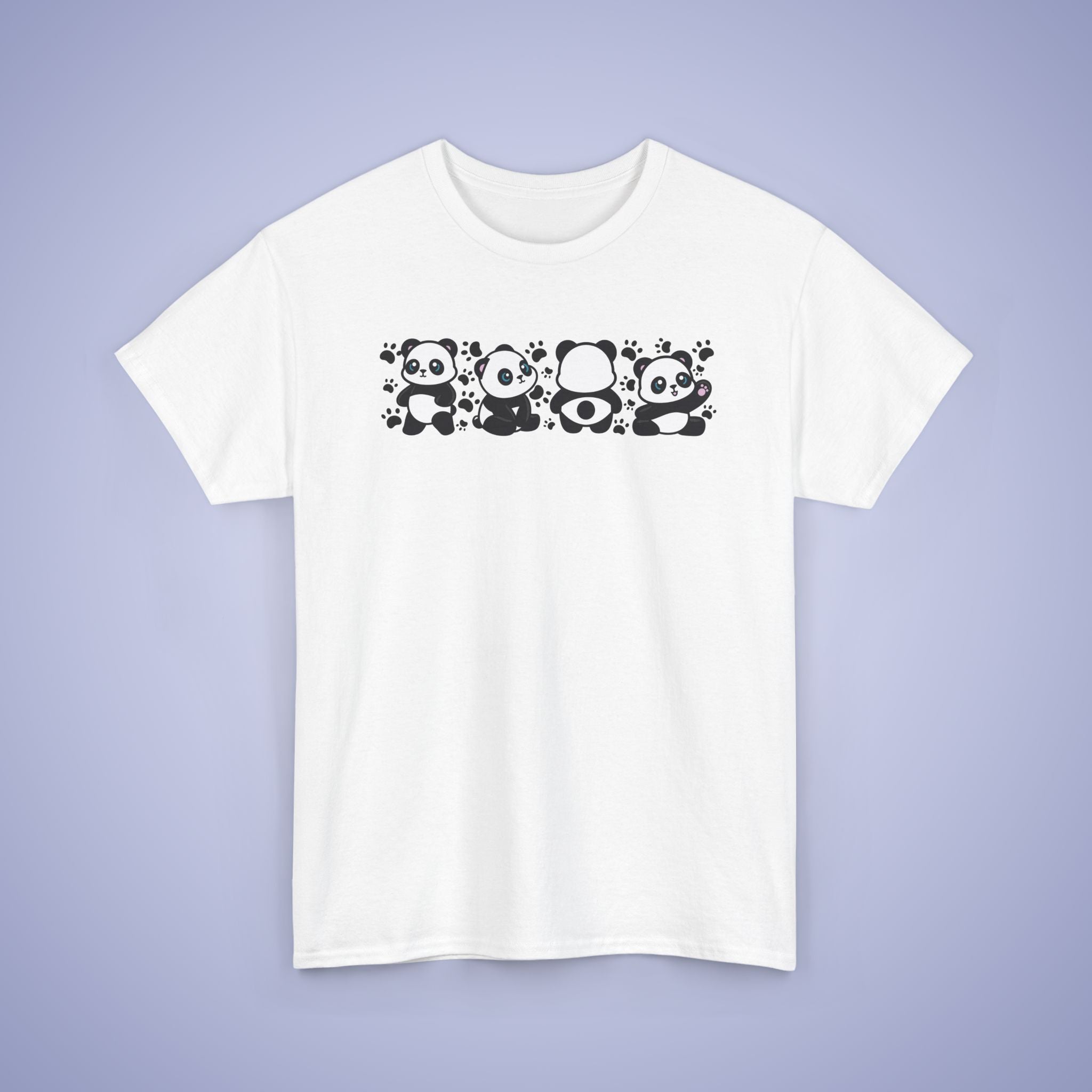 Panda's Paw Prints Graphic Tee National Panda Day Unisex T Shirt