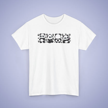 Panda's Paw Prints Graphic Tee National Panda Day Unisex T Shirt
