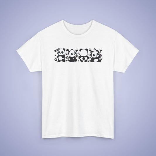 Panda's Paw Prints Graphic Tee National Panda Day Unisex T Shirt