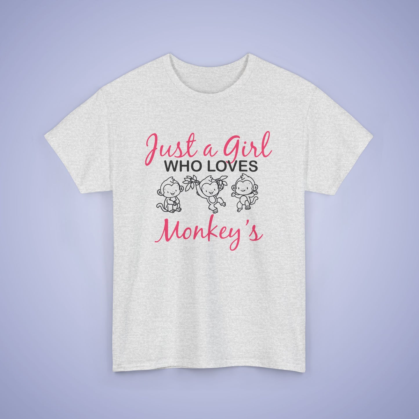 Just a Girl who Loves Monkeys Unisex T-Shirt