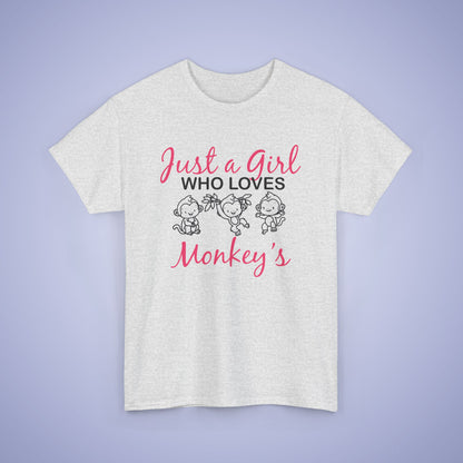 Just a Girl who Loves Monkeys Unisex T-Shirt