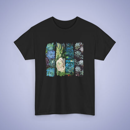 Green Succulents Lover Spring Brush Stroke Photographic Unisex Oversized T Shirt