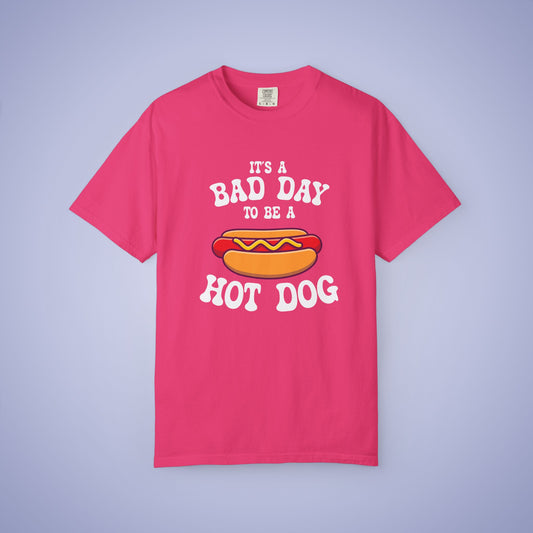 Its a Bad Day to be a Hot Dog Funny Comfort Colors T Shirt Unisex White