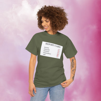 Report Card Funny Teacher Student Pickleball Lover Gift Tee Graphic Design T Shirt