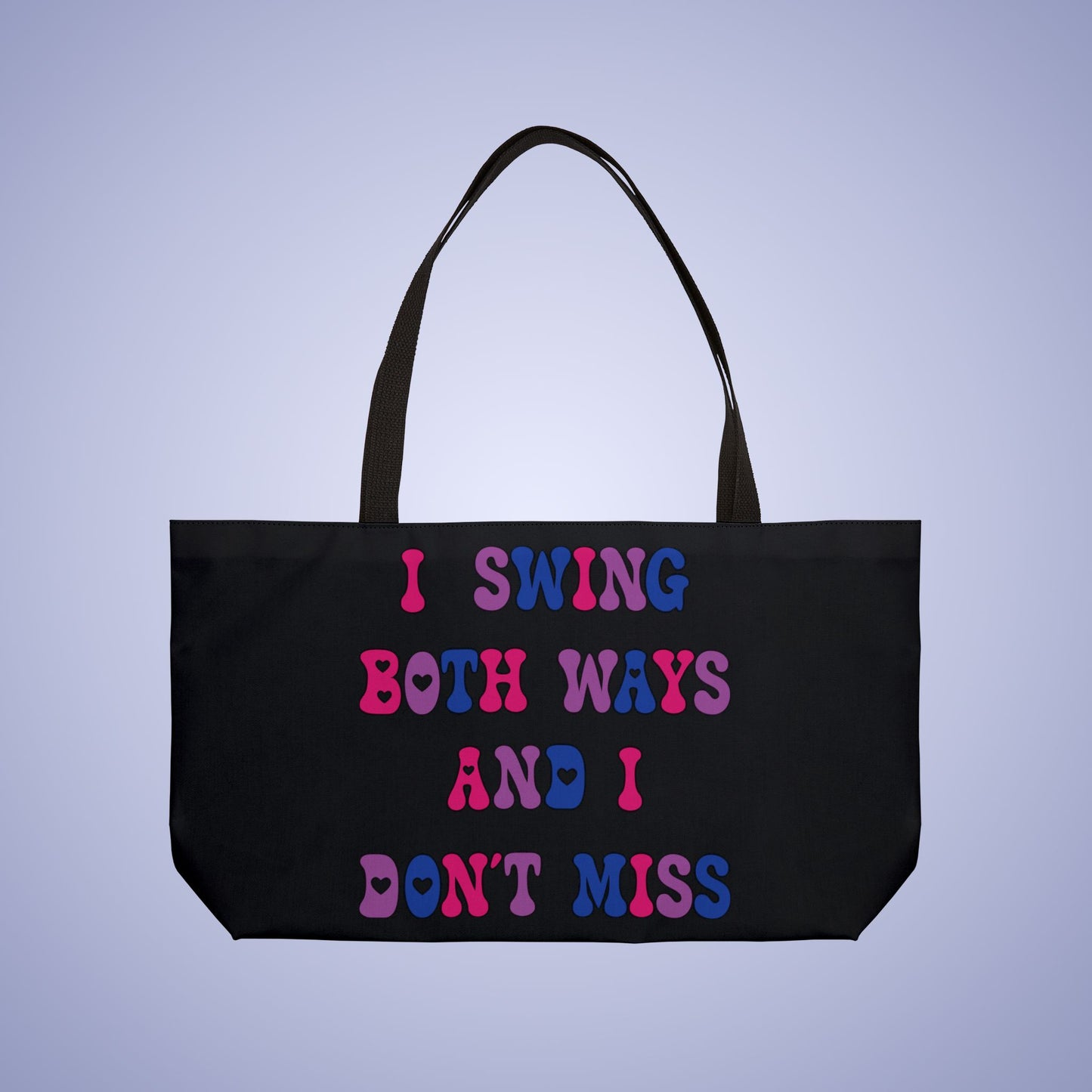 Bisexual Pride Month Weekender Large Beach Bag Tote