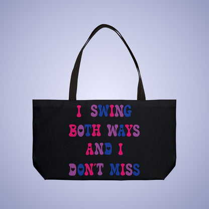 Bisexual Pride Month Weekender Large Beach Bag Tote
