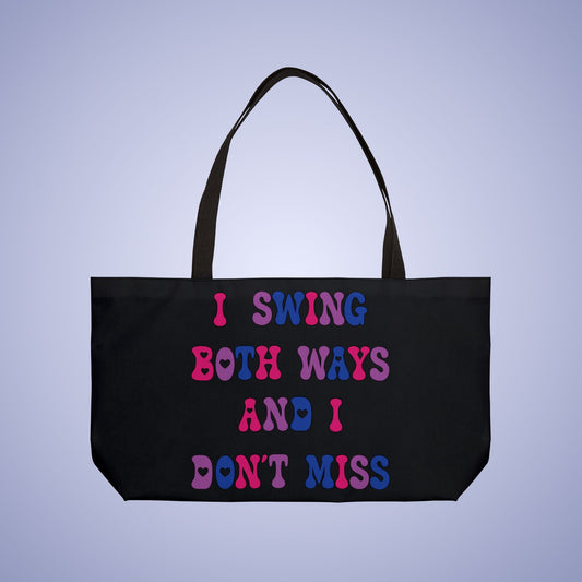 Bisexual Pride Month Weekender Large Beach Bag Tote