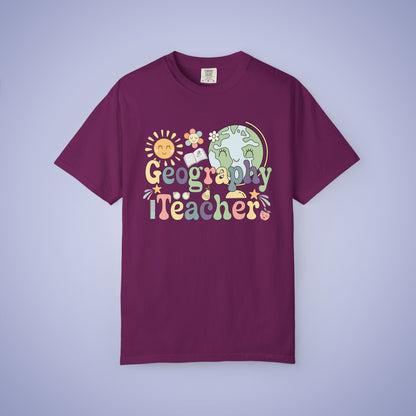 Geography Teacher T Shirt Retro Comfort Colors Unisex Back to School