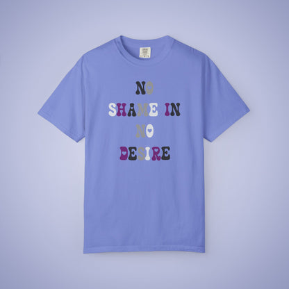 No Shame in No Desire Asexual LGBT Pride Month Comfort Colors T Shirt Unisex