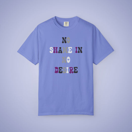 No Shame in No Desire Asexual LGBT Pride Month Comfort Colors T Shirt Unisex