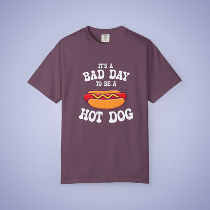 Its a Bad Day to be a Hot Dog Funny Comfort Colors T Shirt Unisex White