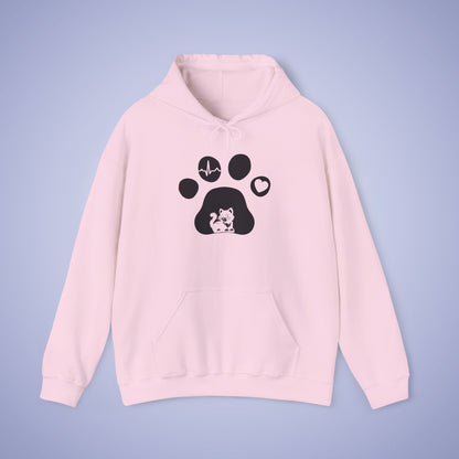 Cat Vet Hooded Sweatshirt Veterinarian Gift Double Sided Paw Prints