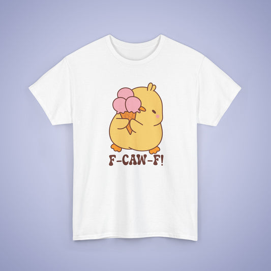 Ice Cream Lover F CAW F Cute Funny Chick Unisex Chicken T Shirt