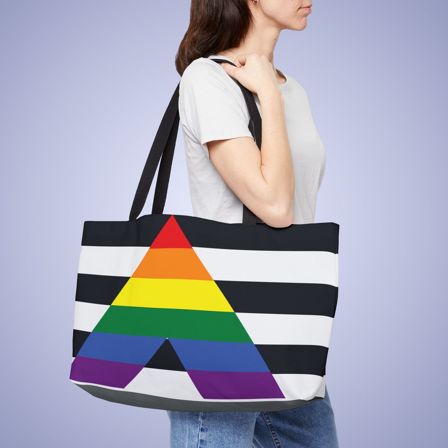 Straight Ally Pride Month Weekender Large Beach Bag Tote
