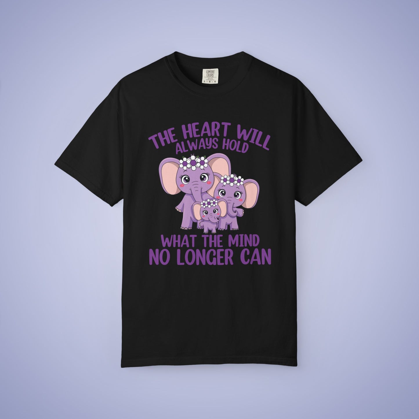 The Heart Will Always Hold What the Mind No Longer Can Alzheimers Awareness Comfort Colors T Shirt Unisex