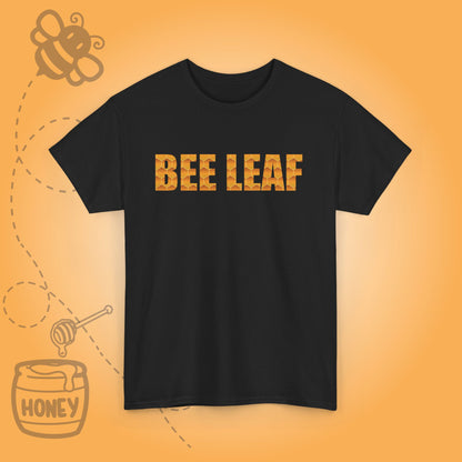 Bee Leaf Sweet As Honey Honeycomb Word Art Design Unisex T Shirt