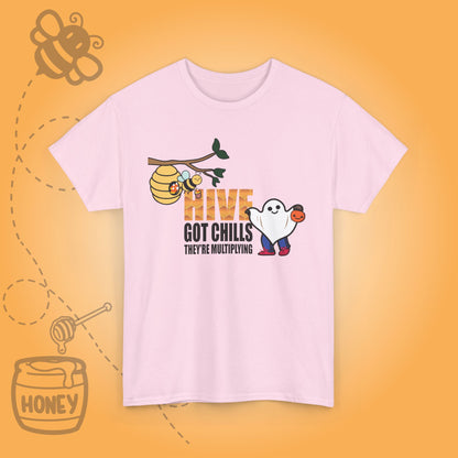 Hive Got Chills They're Multiplying Sweet As Honey Funny Halloween Bee Lover Design Unisex T Shirt