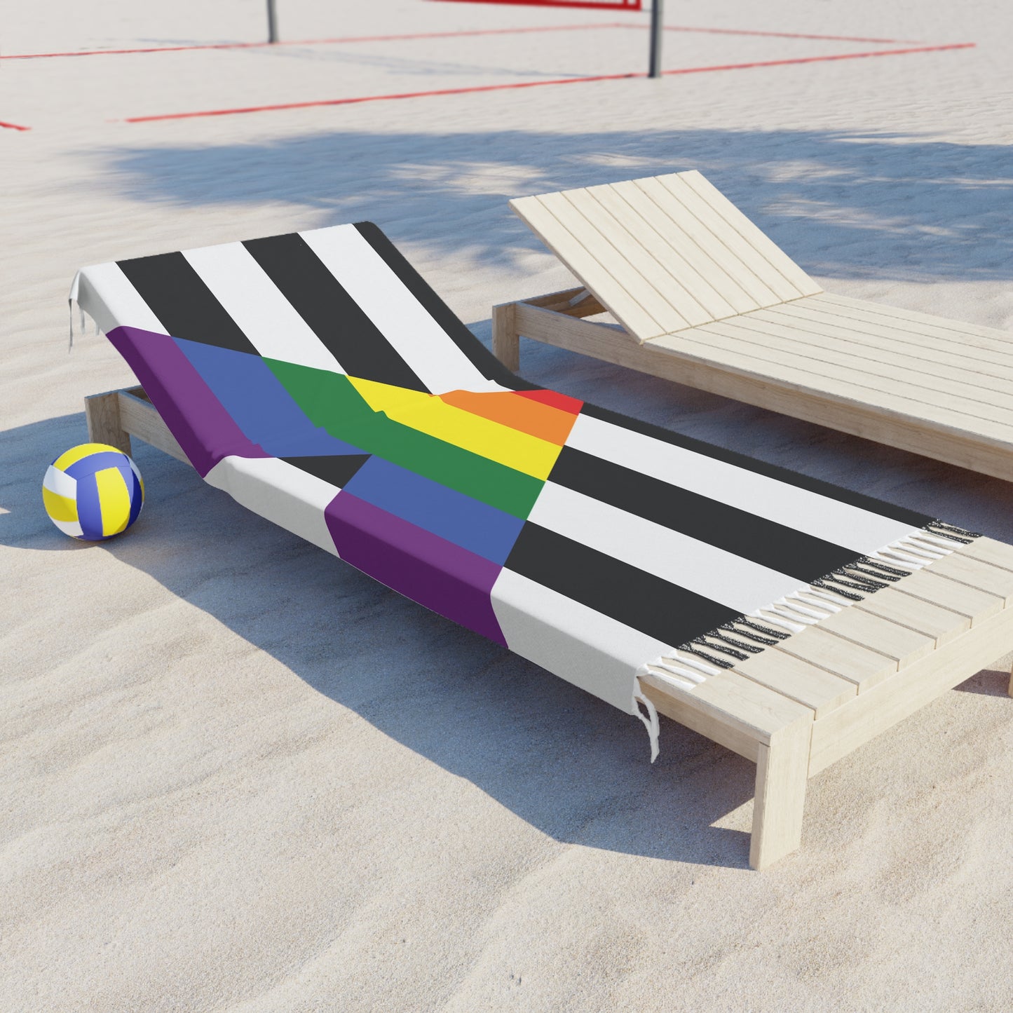 Straight Ally Flag Boho Beach Towel  LGBTQ Pride Month LGBT Holiday Gift