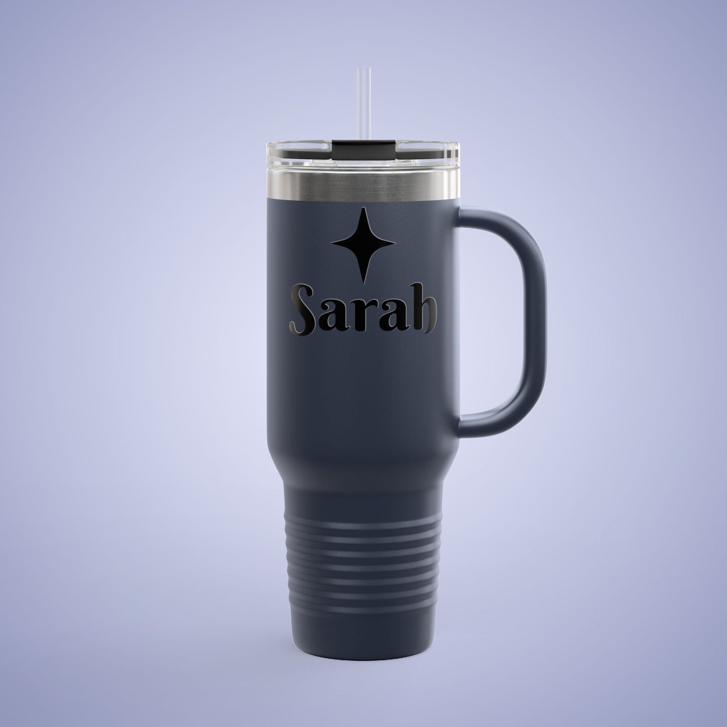 Personalized Insulated Travel Mug - 40oz, Custom Name Mug for Coffee Lovers Navy Blue