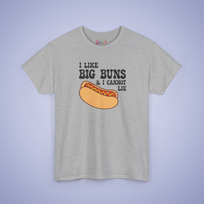 I like Big Buns and I Cannot Lie Funny Hot Dog T-Shirt | Hot Dog Lover Gift Black