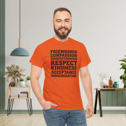Kindness Word Block Grunge Black Unity Day Teachers T Shirt Unisex