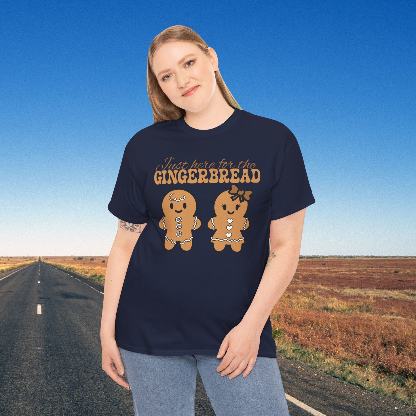 Just Here for the Gingerbread Christmas Gift Baking Enthusiast Unisex T Shirt