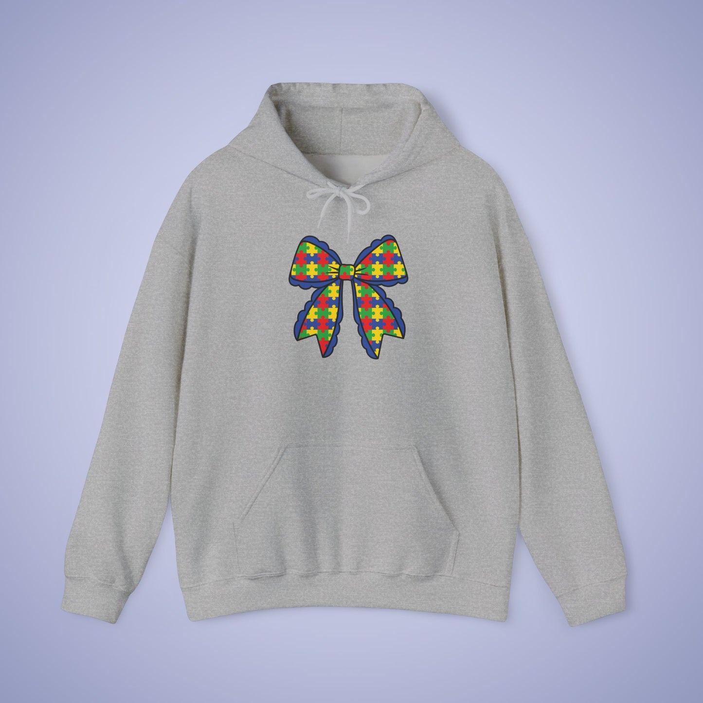 Love Needs No Words Coquette Bow Graphic Autism Awareness Hoodie Unisex