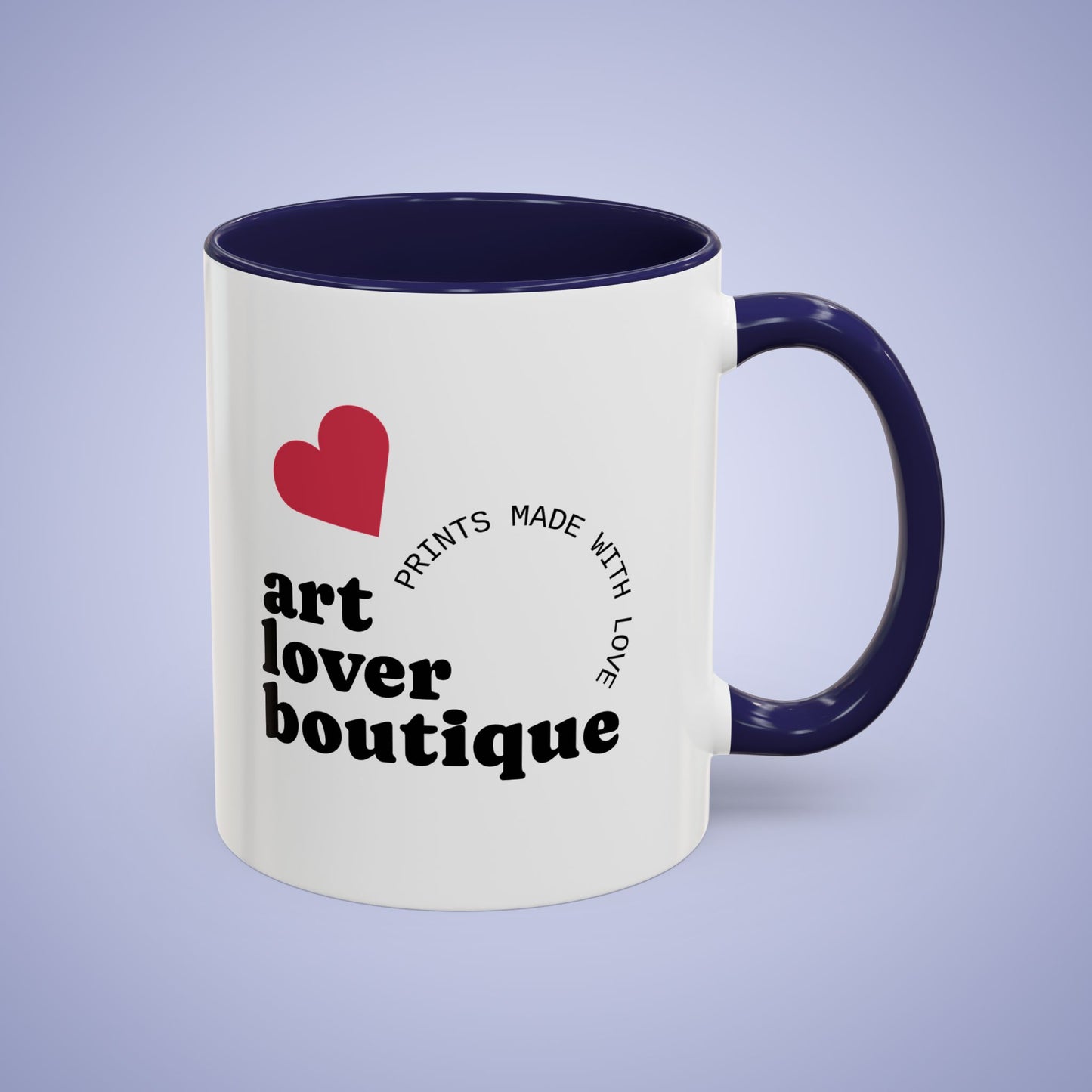 Personalized Coffee Mug - 11oz or 15oz Navy Blue Ceramic Accent