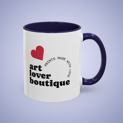Personalized Coffee Mug - 11oz or 15oz Navy Blue Ceramic Accent