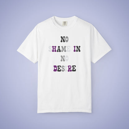 No Shame in No Desire Asexual LGBT Pride Month Comfort Colors T Shirt Unisex