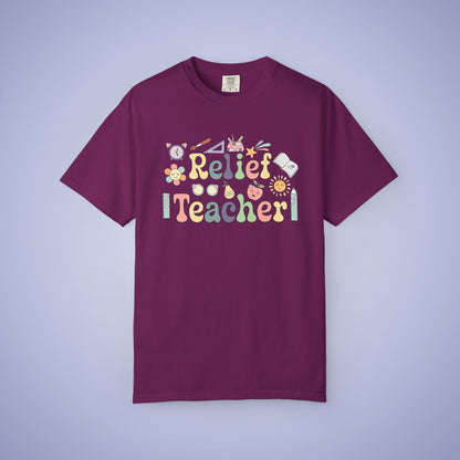 Relief Teacher T Shirt Retro Comfort Colors Unisex Back to School