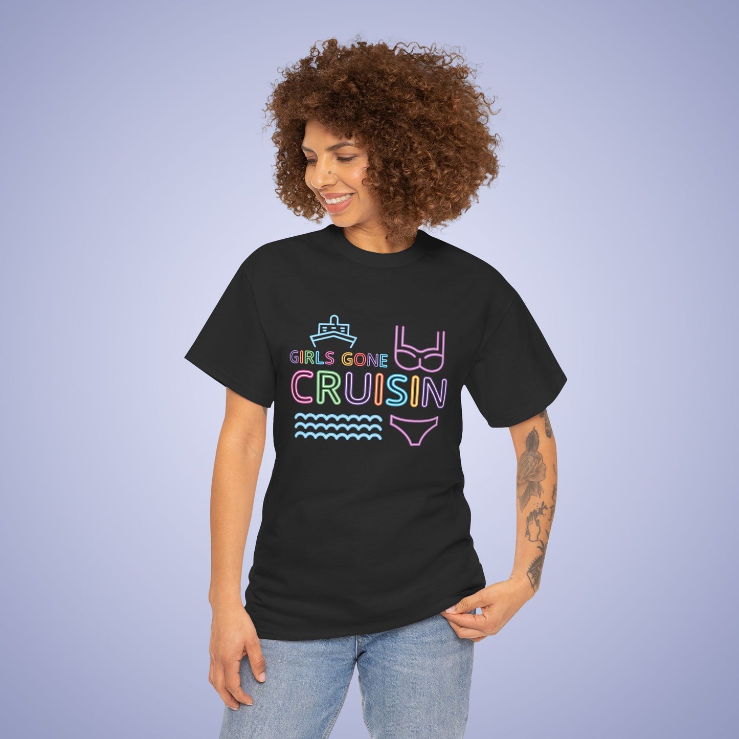 Girls Gone Cruisin Neon T Shirt Fun Vacation Shirt Unisex
