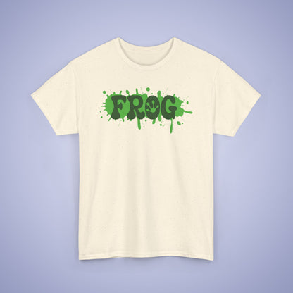 Paint Splatter Graphic Tee Frog Lover Word Art Gift Unisex T Shirt