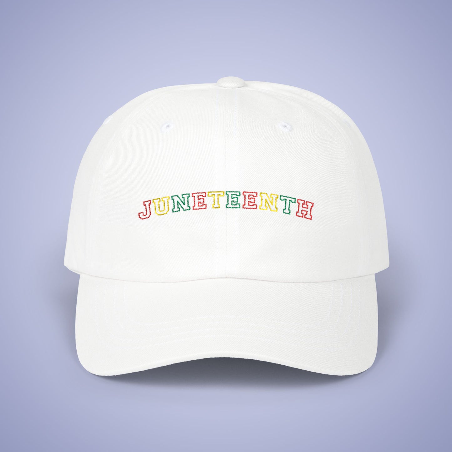Juneteenth Embroidered Classic Dad Cap Unisex Coloured Embroidery