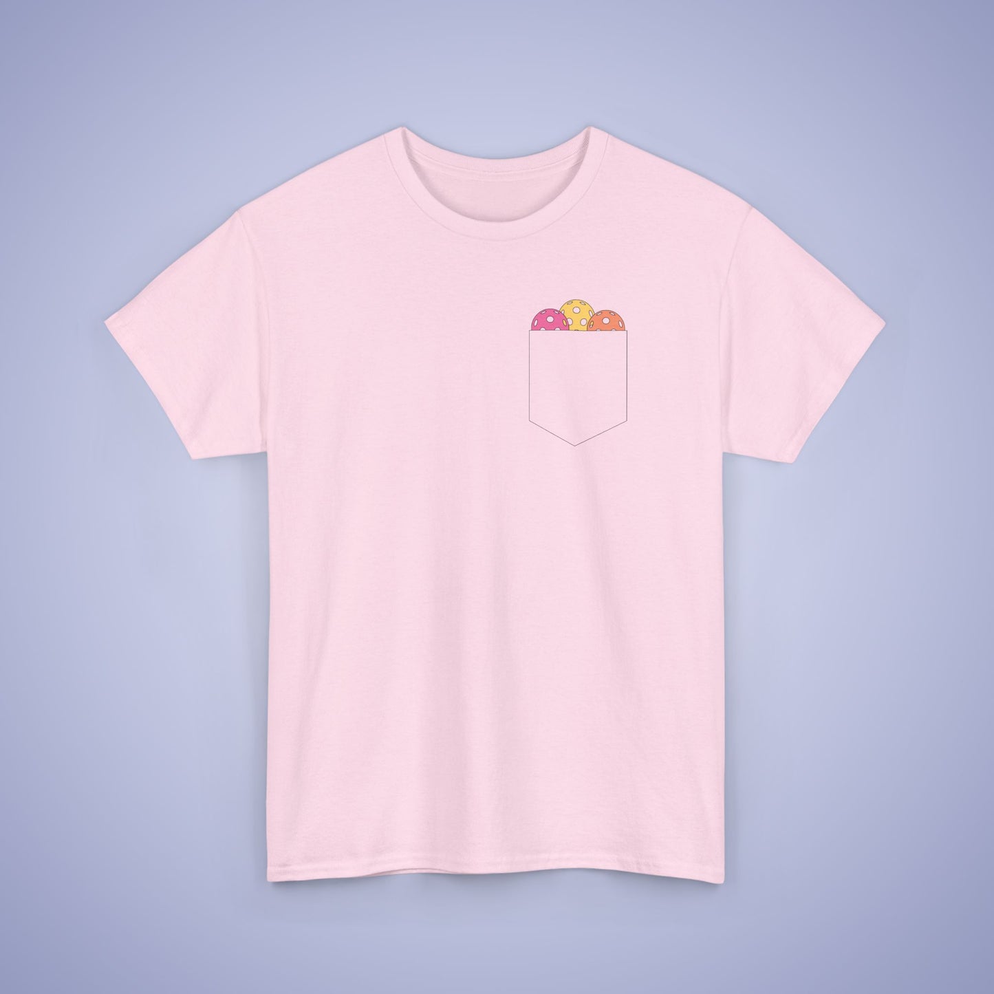 Pickleball Pocket Design T Shirt Coloured Graphic Design