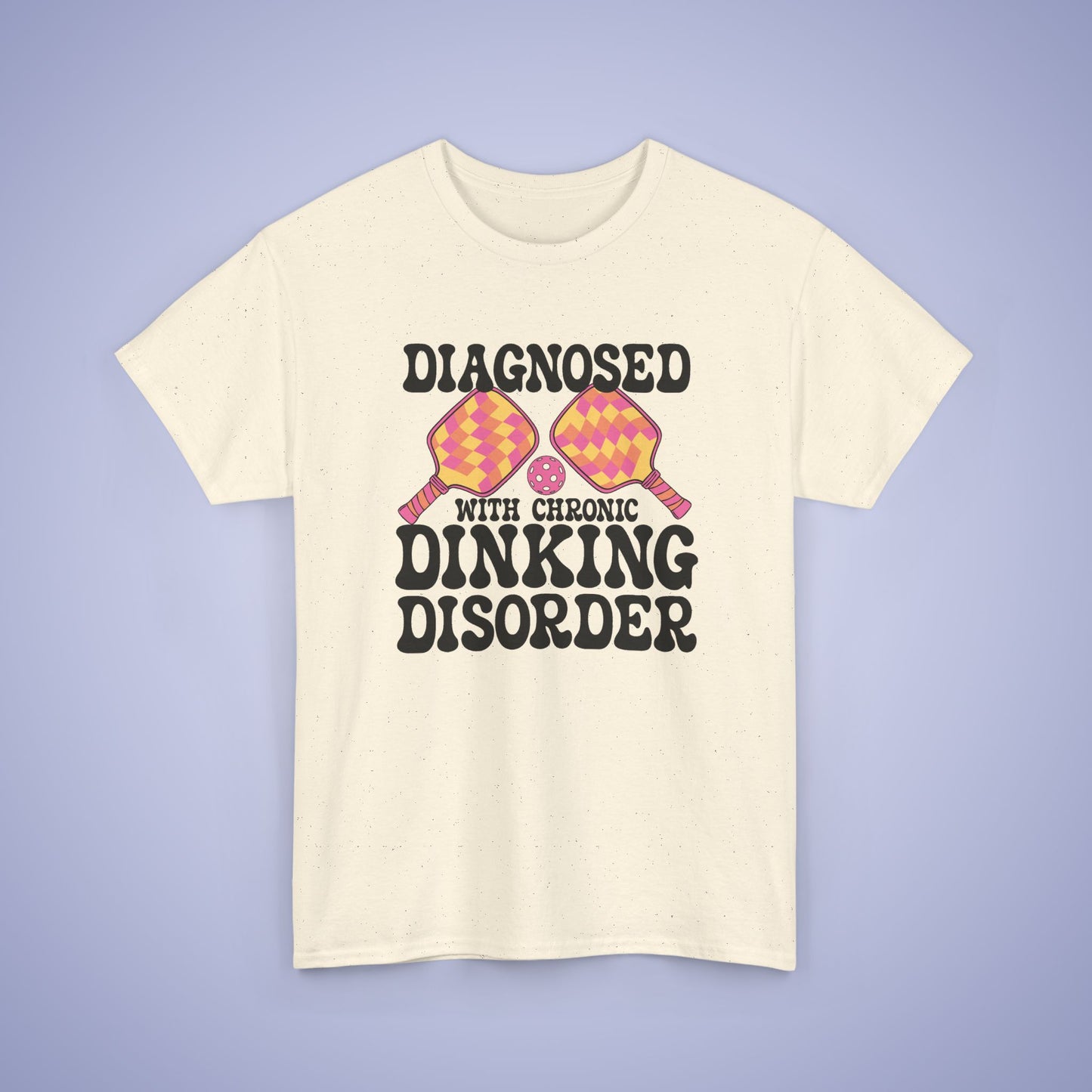 Diagnosed with a Chronic Dinking Disorder Funny Doctor Pickleball T Shirt Black Graphic Design
