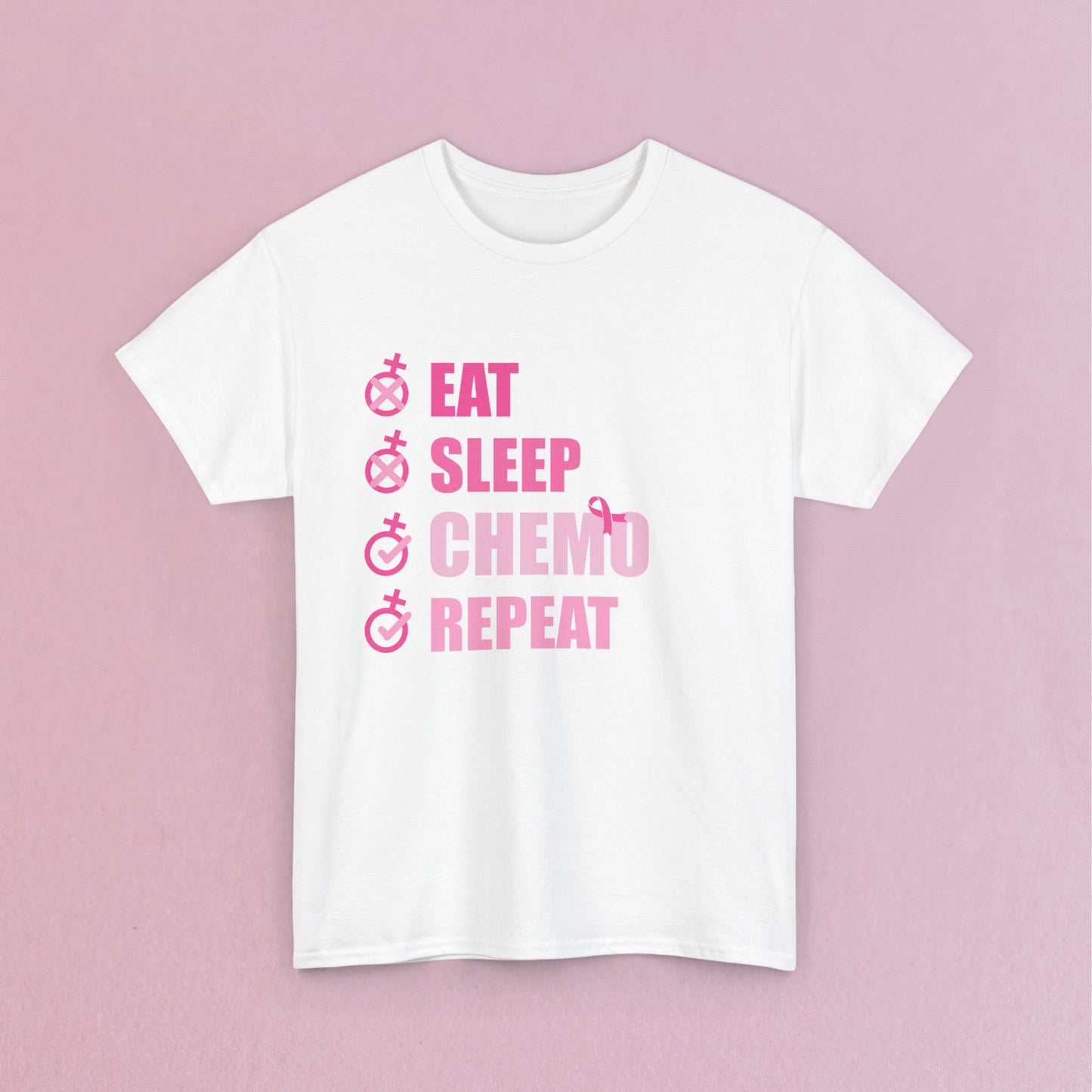 Eat Sleep Chemo Repeat Breast Cancer Survivor Unisex T Shirt
