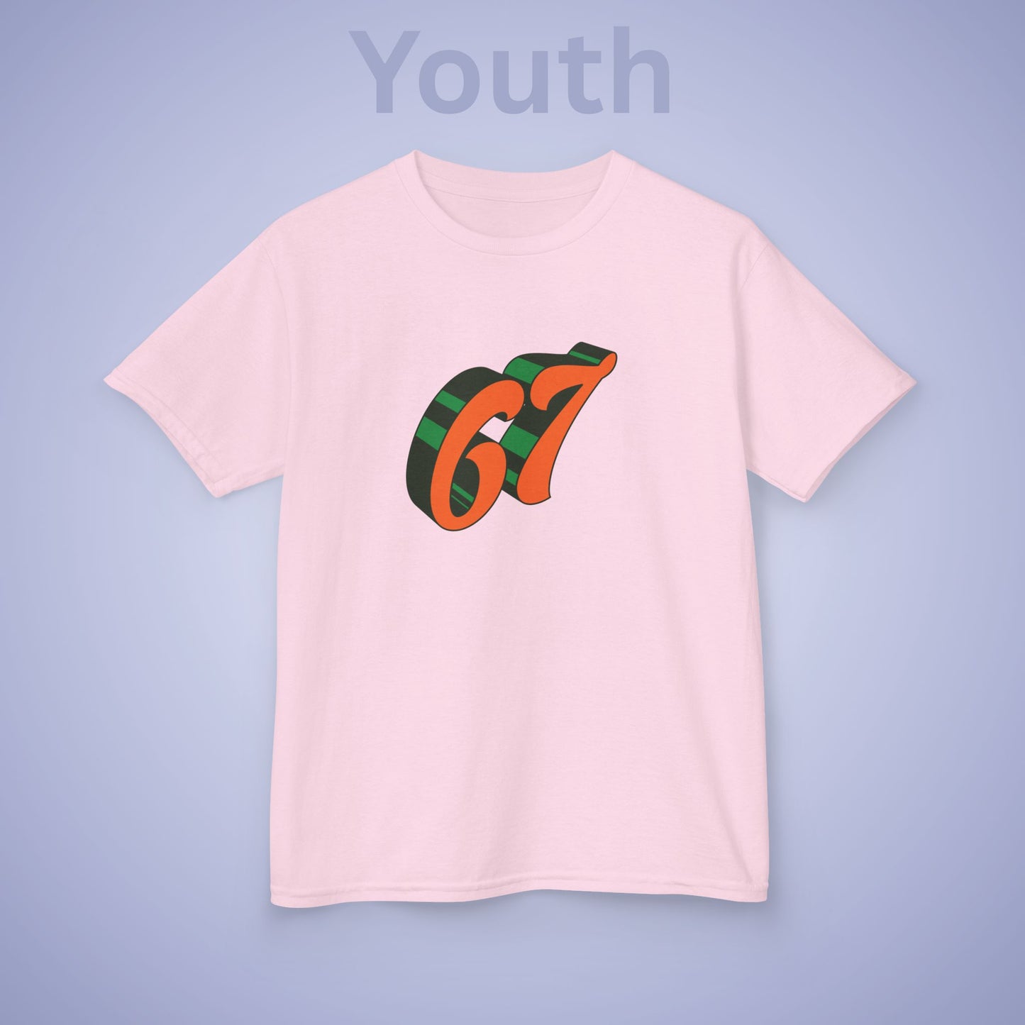 Orange Halloween Thanksgiving Word Art 67 Tee Fun Trending Kids Cotton T Shirt Six Seven Youth