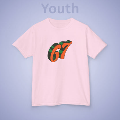 Orange Halloween Thanksgiving Word Art 67 Tee Fun Trending Kids Cotton T Shirt Six Seven Youth