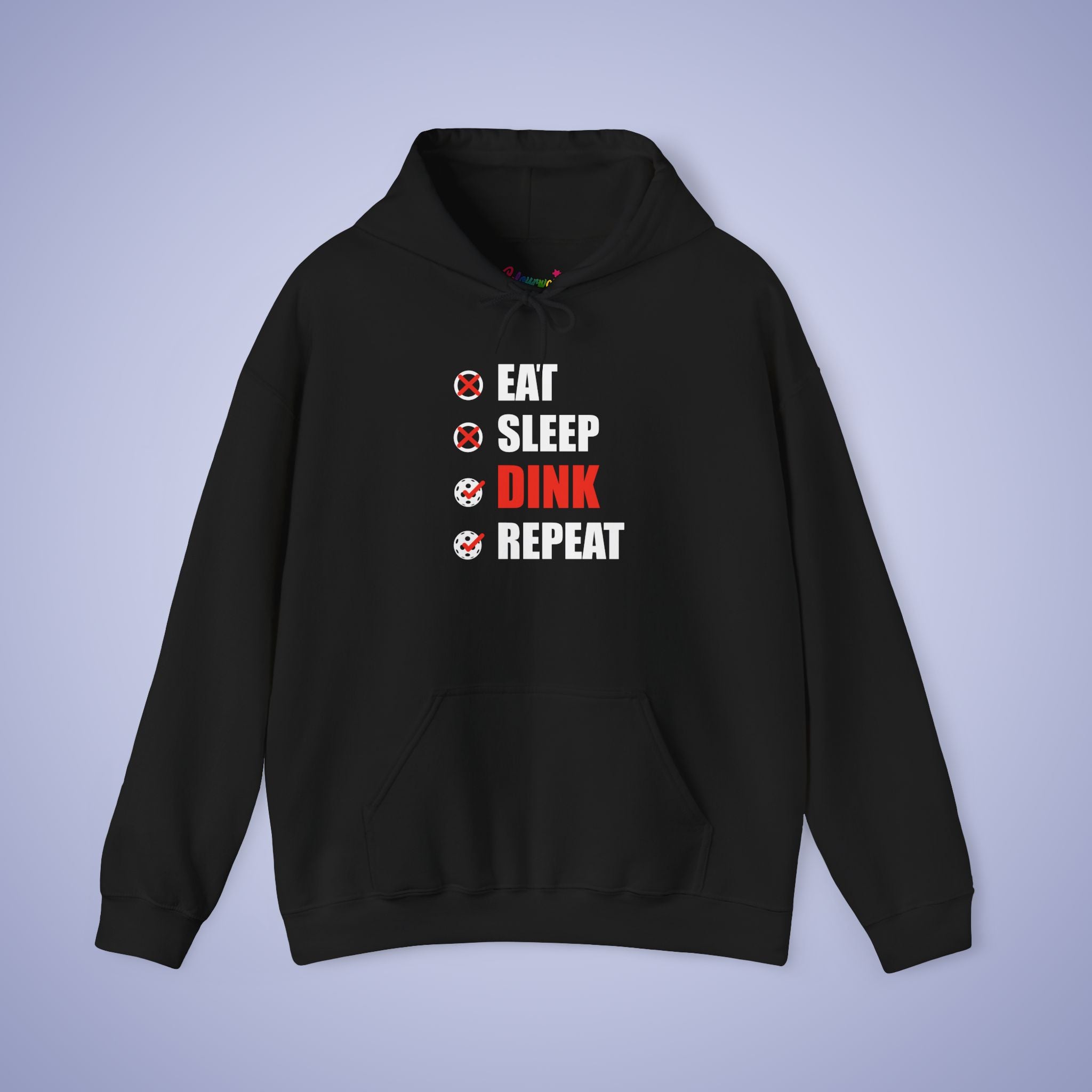 Eat Sleep Dink Repeat Pickleball Hoodie | Funny Pickleball Lover Gift White Version