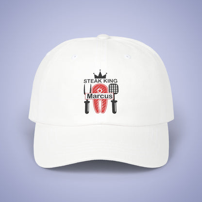 Steak King Personalized Grill Lover Embroidered Classic Dad Cap Unisex Black Embroidery Gift