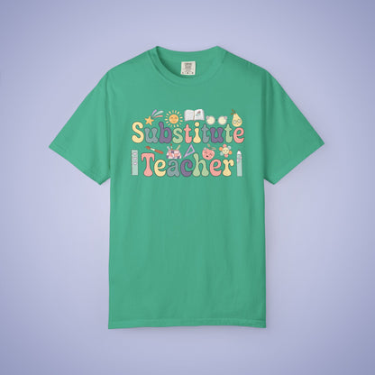 Substitute Teacher T Shirt Retro Comfort Colors Unisex Back to School