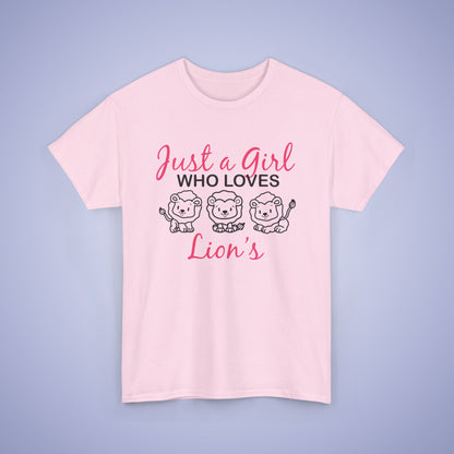 Just a Girl who Loves Lions Unisex T-Shirt