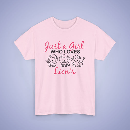 Just a Girl who Loves Lions Unisex T-Shirt