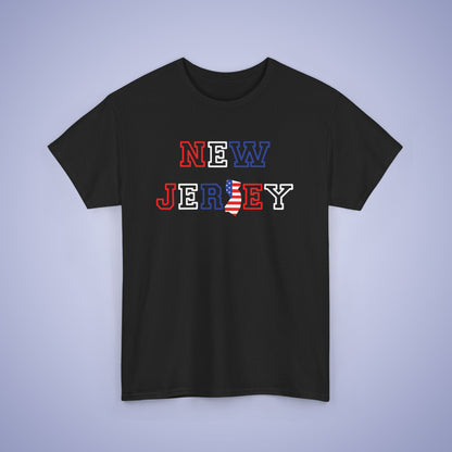 New Jersey Map Text Art Proud American Unisex T Shirt
