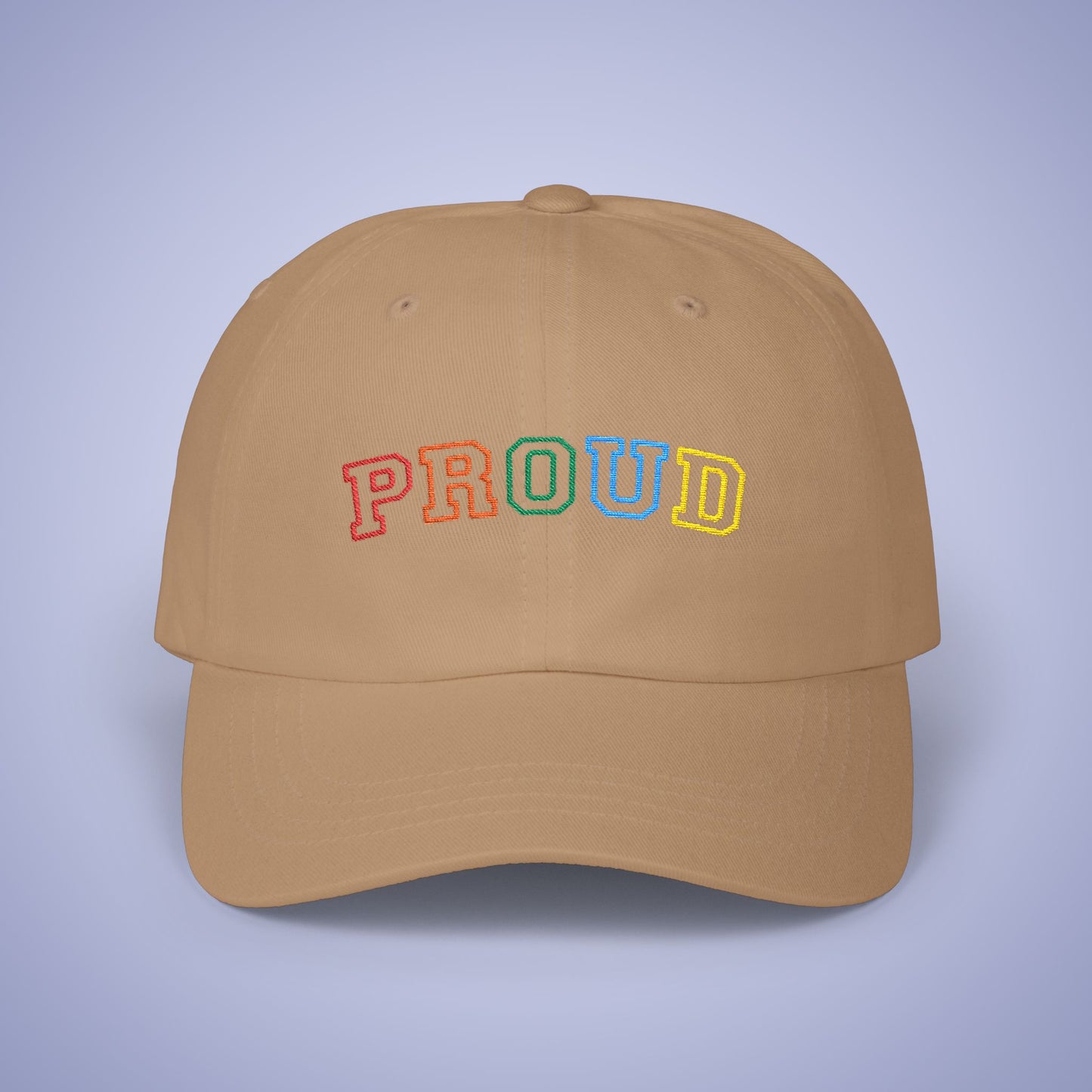Proud Pride Month Embroidered Classic Dad Cap Unisex Coloured Embroidery