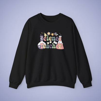 Science Teacher Crewneck Sweatshirt Retro Unisex Back to School