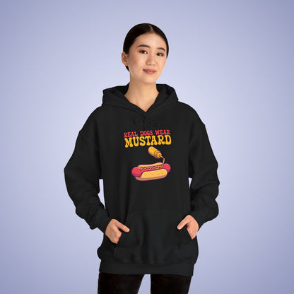 Real Dogs Wear Mustard Funny Hoodie Sweatshirt Unisex Light