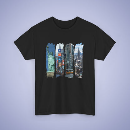 New York City Paint Brush Stroke Photographic Unisex Oversized T Shirt